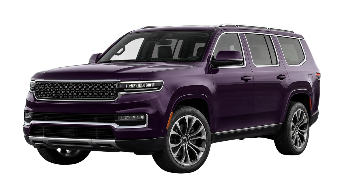 Generated studio illustration of a debadged Jeep Grand Wagoneer